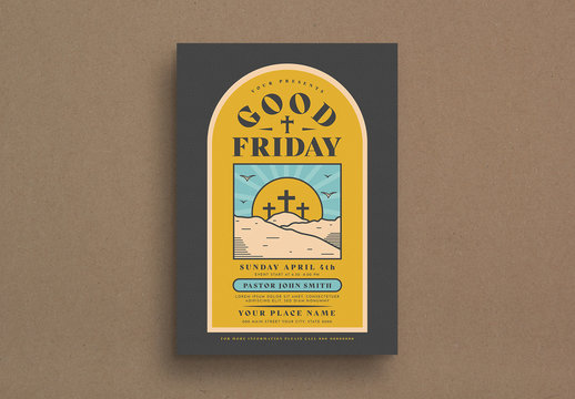 Good Friday Event Flyer Layout