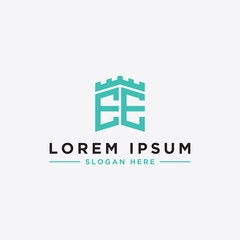 Inspiring logo design Set, for companies from the initial letters of the EE logo icon. -Vectors