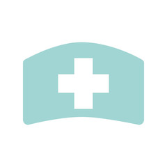 Isolated hat with cross flat style icon vector design