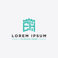 Inspiring logo design Set, for companies from the initial letters of the EH logo icon. -Vectors