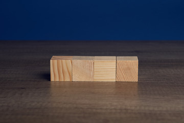 Wooden blocks and cubes ready for adding text and word that can be used to convey a message or a concept
