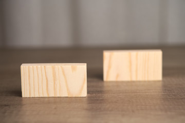 Wooden blocks and cubes ready for adding text and word that can be used to convey a message or a concept