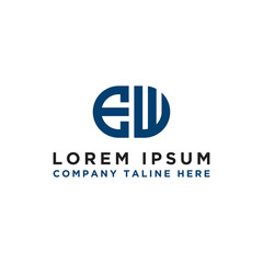 Inspiring logo design Set, for companies from the initial letters of the EW logo icon. -Vectors