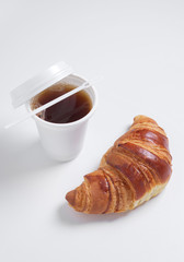 Croissant and coffee
