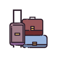 Isolated bags fill style icon vector design