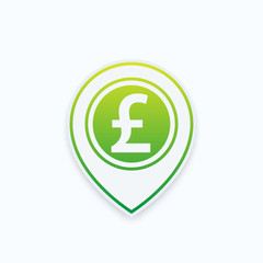 pound on pin marker, vector