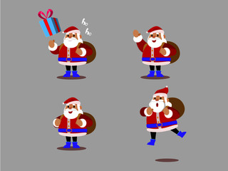 Merry Christmas. gift from santa. Collection of Christmas Santa Claus