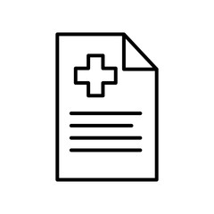 Isolated document with cross line style icon vector design