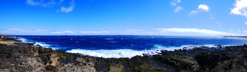 Teneriffa, Spanien: Panorama der Ostküste um Casablanca