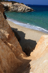 Obraz premium Alyko beach, Naxos / Greece - August 24, 2014: Alyko beach view in Naxos, Cyclades Islands, Greece