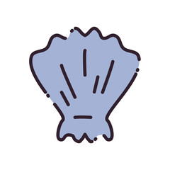 Isolated shell fill style icon vector design