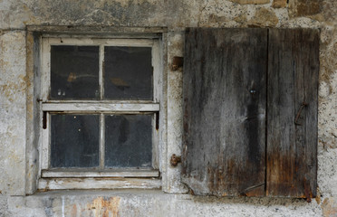 Fenster, Bauernhaus, Bauernhof, Ruine, Gemäuer