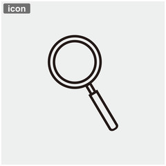 Magnifier Icon Vector Illustration Logo Template