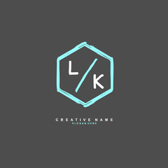 L K LK Initial logo template vector. Letter logo concept