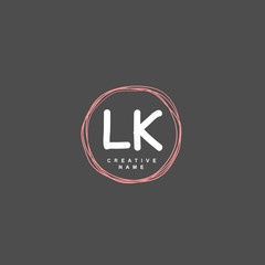 L K LK Initial logo template vector. Letter logo concept