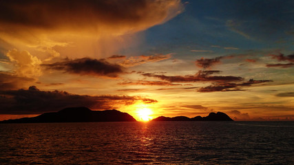 船からのサンセット