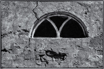 Fenster, Bauernhaus, Bauernhof, Ruine, Gemäuer