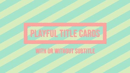 Playful Pastel Titles
