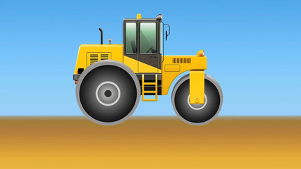 Road roller vehicle construction Equipment