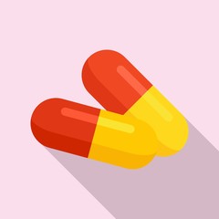 Mental disorder capsule icon. Flat illustration of mental disorder capsule vector icon for web design