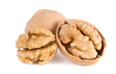 a frash Walnuts isolated on white background