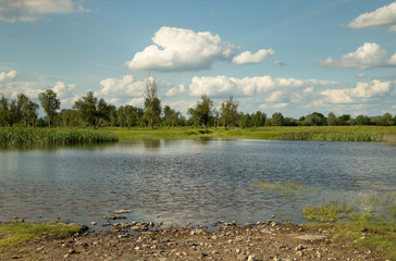  Lake with blue sky and clouds 2