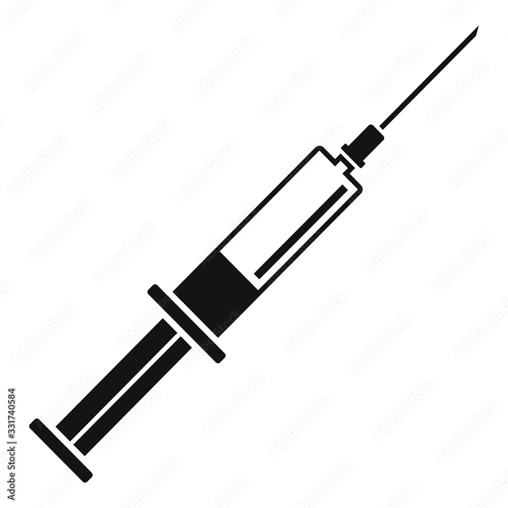 Wall mural Blood syringe icon. Simple illustration of blood syringe vector icon for web design isolated on white background