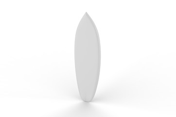 Blank surfboard for mock up and design, 3d render illustration.