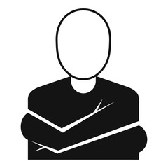 Mental disorder patient icon. Simple illustration of mental disorder patient vector icon for web design isolated on white background