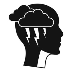 Brainstorming icon. Simple illustration of brainstorming vector icon for web design isolated on white background