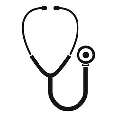 Stethoscope icon. Simple illustration of stethoscope vector icon for web design isolated on white background