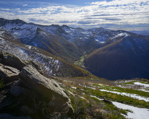 Valley view from the Ridge of a Mountain Range