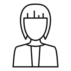 Mental hospital nurse icon. Outline mental hospital nurse vector icon for web design isolated on white background