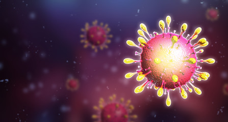 Fototapeta na wymiar Coronavirus Background Bright