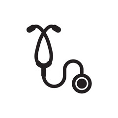 stethoscope icon in trendy flat style