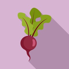 Organic beet icon. Flat illustration of organic beet vector icon for web design