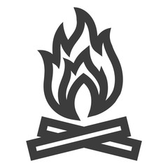 Outline Icon - Camp fire