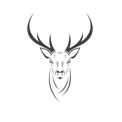 Fototapeta premium Deer logo design vector illustration. on white background. symbol. icon. Wild Animals