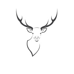 Deer logo design vector illustration. on white background. symbol. icon. Wild Animals