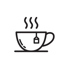 tea icon in trendy flat design