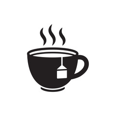 tea icon in trendy flat design