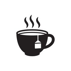 tea icon in trendy flat design