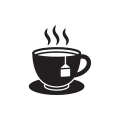 tea icon in trendy flat design