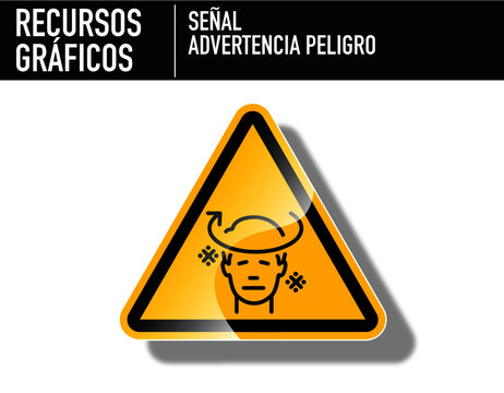 Se&ntilde;al hombre mareado. Sintoma coronavirus