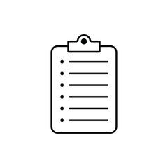Clipboard line icon. Checklist sign symbol for web site and app design.