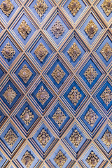 Blue diamond pattern with gilded roof of a castle