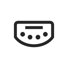 Baccarat table icon with arrows in thick outline style.