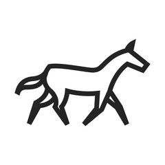 Horse running icon in thick outline style.