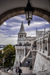 Naklejka premium The beautihul view of Fisherman's bastion in Budapest