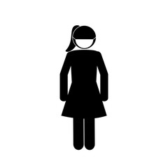 female avatar with mask silhouette style icon vector design